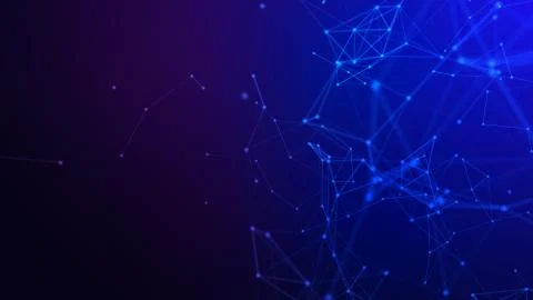 Concept plexus of Network background, connection line. 3d illustration Illustrazione stock