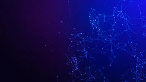 Concept plexus of Network background, connection line. 3d illustration Stock Illustration