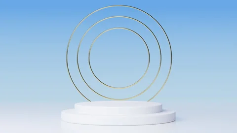 Concept Podium, animated background, clean, simple, light Video stock 261052673
