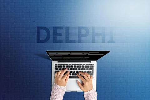 Concept of the popular Delphi programming language Stock Photos