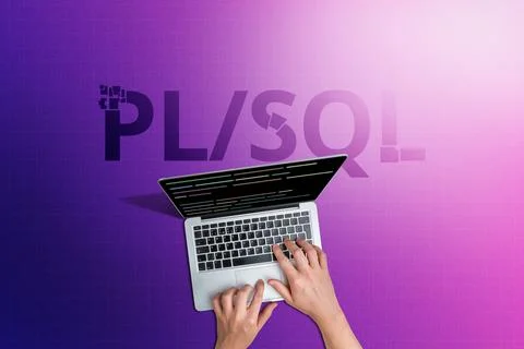 Concept of the popular PL SQL programming language Foto stock