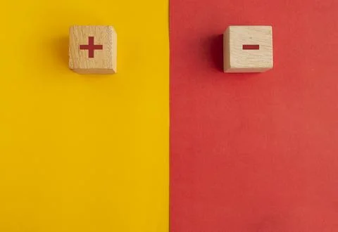 Concept of positive and negative evaluation in decision making, approval or.. Stock Photos