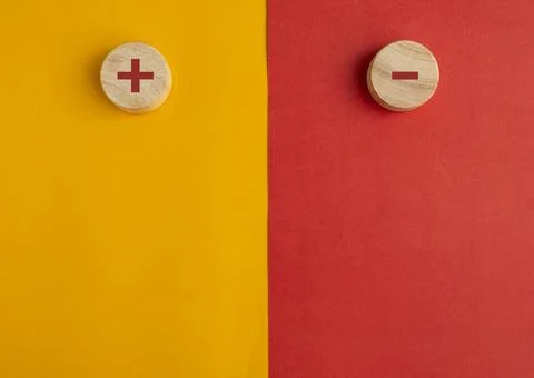 Concept of positive and negative evaluation in decision making, approval or.. Stock Photos
