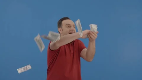 The concept of pouring money without thinking. Stock Footage 148260161