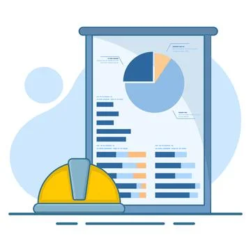 Concept of presenting new projects to partners and colleagues Stock Illustration