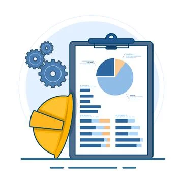 Concept of presenting new projects to partners and colleagues Illustrazione stock