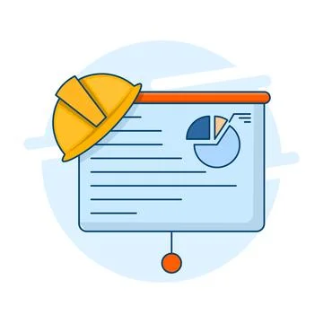 Concept of presenting new projects to partners and colleagues Illustrazione stock