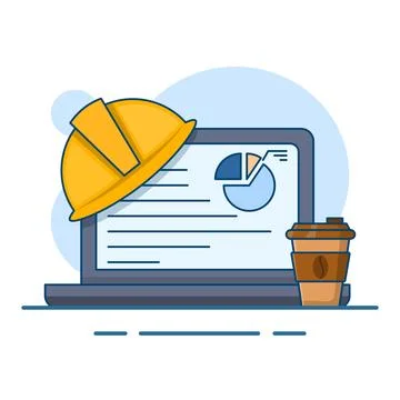 Concept of presenting new projects to partners and colleagues Illustrazione stock