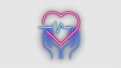 Concept for prevent heart attack, heart disease, cardiogram. Stock Footage 280330654