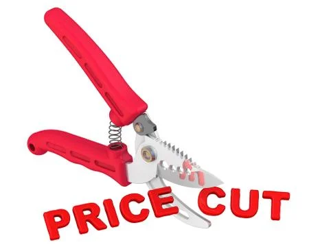 The concept of price cut Stock Illustration