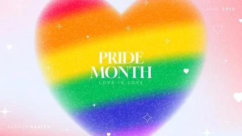 Concept of Pride Month banner Stock Illustration