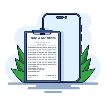 Concept of privacy policy terms, contract. sign legal documents. Stock Illustration