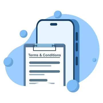 Concept of privacy policy terms, contract. sign legal documents Stock Illustration