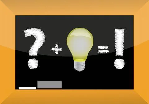 Concept of problem solving by good idea on blackboard 스톡 일러스트