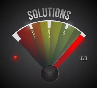 Concept of problem solving meter 스톡 일러스트
