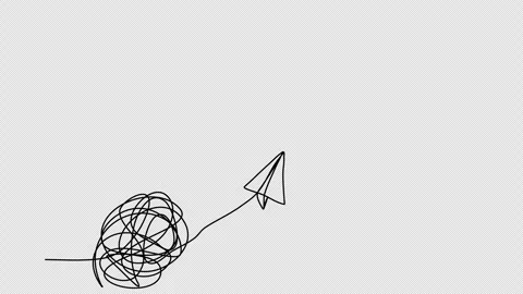 Concept for problem solving, one line drawing animation. Video clip with alpha c Stock Footage 264900752