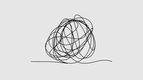 Concept for problem solving, one line drawing animation. Video clip with alpha c Stock Footage 303516798