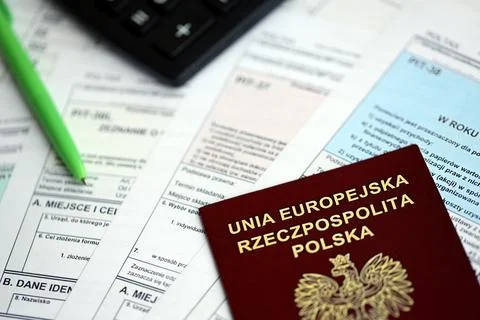 Concept of problems and troubles during tax reporting and taxpaying in poland Fotos de archivo