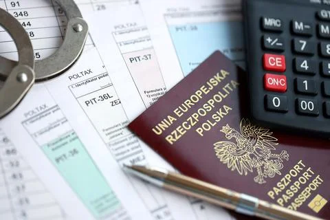 Concept of problems and troubles during tax reporting and taxpaying in poland Fotos Stock