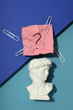 Concept of problems with memory, amnesia disease on two tone background Stock Photos