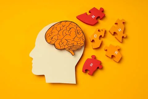 Concept of problems with memory, amnesia disease Stock Photos