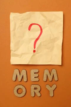 Concept of problems with memory, amnesia disease Stock Photos