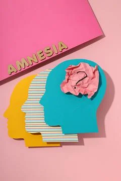 Concept of problems with memory, amnesia disease 스톡 사진