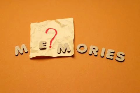 Concept of problems with memory, amnesia disease Stock Photos