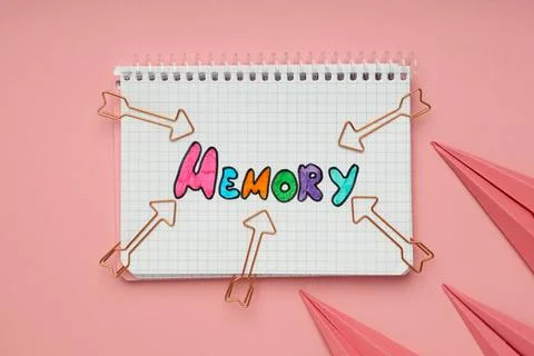 Concept of problems with memory, amnesia disease on pink background 스톡 사진