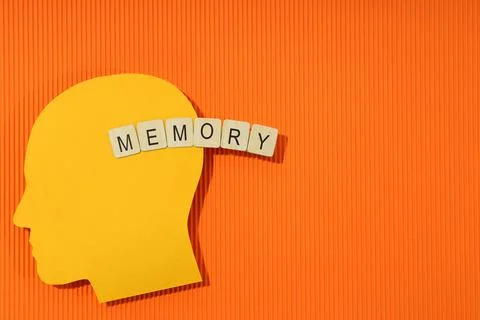 Concept of problems with memory, amnesia, space for text Stock Photos