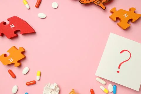 Concept of problems with memory, amnesia, space for text Stock Photos