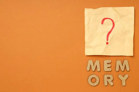 Concept of problems with memory, amnesia, space for text 스톡 사진