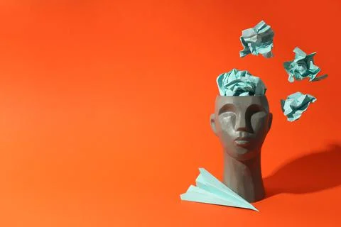 Concept of problems with memory, amnesia, space for text Stock Photos