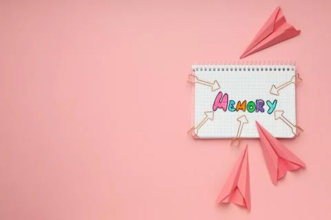 Concept of problems with memory, amnesia, space for text Foto stock