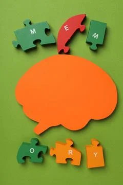 Concept of problems with memory, amnesia, space for text Foto stock