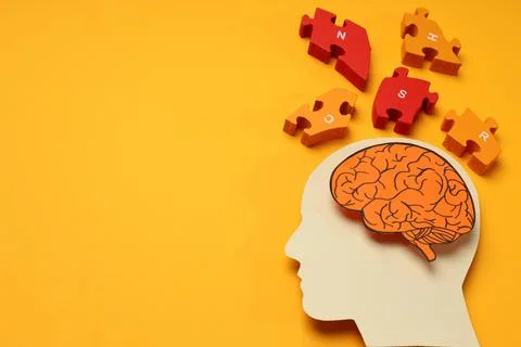Concept of problems with memory, amnesia, space for text Stock Photos