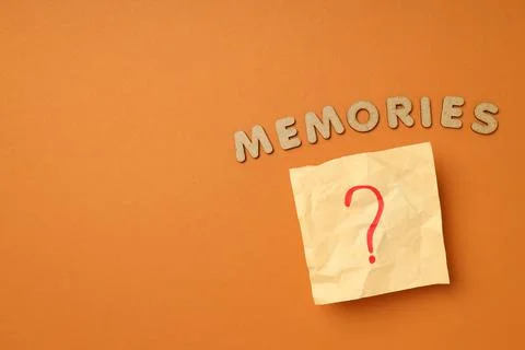 Concept of problems with memory, amnesia, space for text 스톡 사진