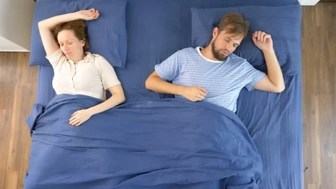 Concept of problems in a pair. sexual problems. couple, displeased man and woman Video stock 106098541