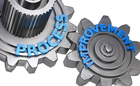 Concept of process improvement and business. Stock Illustration