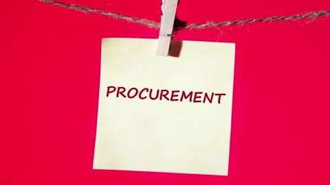 Concept of procurement. Animation of the PROCURATION text Stock Footage 293126138