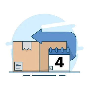Concept of product validity guarantee period 스톡 일러스트