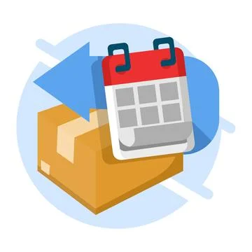 Concept of product validity guarantee period Illustrazione stock
