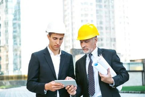 Concept for professional developers or architects Stock Photos