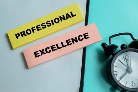 Concept of professional excellence write on sticky notes 스톡 사진