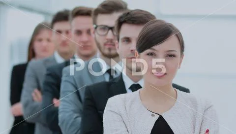 Concept of the professional team:a successful business team stan Stock Photos