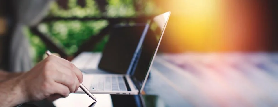 The concept of a programmer developing digital software technologies. Plann.. 스톡 사진