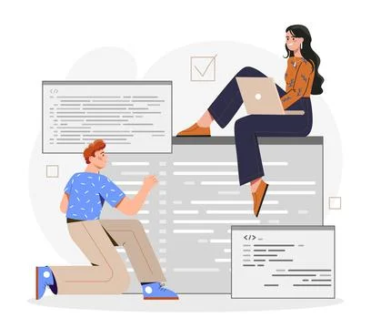 Concept of programmer Illustrazione stock