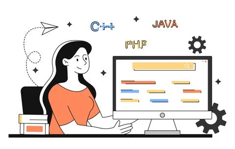 Concept of programming Stockillustratie