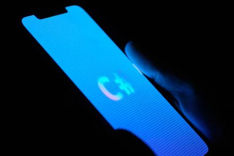 Concept of the programming language C Sharp Stock Photos