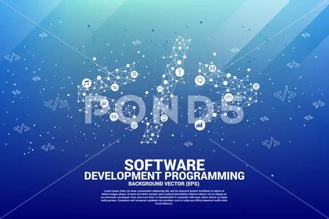 Concept for Programming language technology and coding. Illustration ...